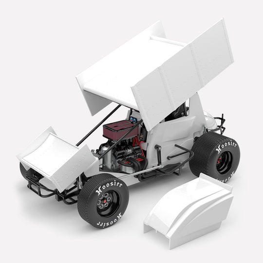 1:18 Plain Body Sprintcar - Gloss White