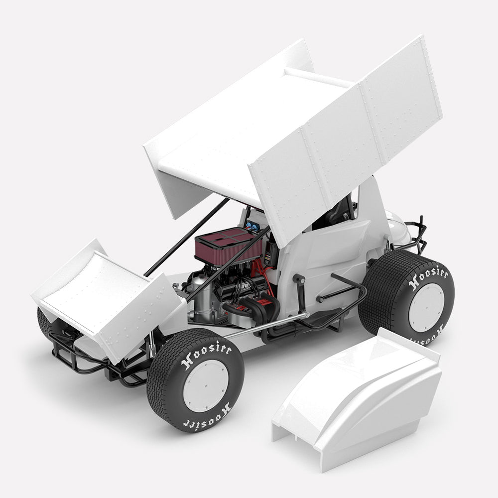 1:18 Plain Body Sprintcar - Gloss White