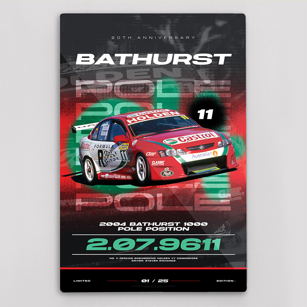 2004 Bathurst 1000 Pole Position 20th Anniversary Limited Edition Metal Wall Panel (Pre-Order)