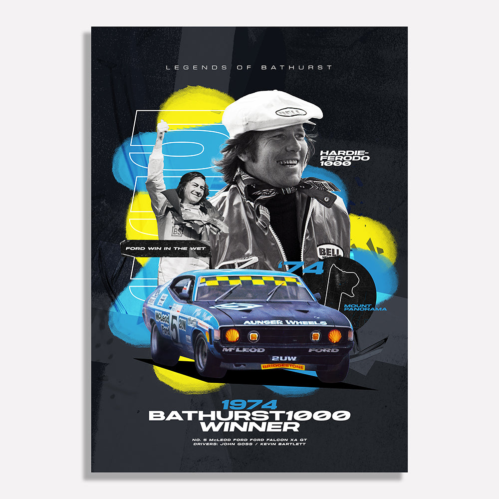 1974 Bathurst 1000 Winner Poster (Pre-Order)