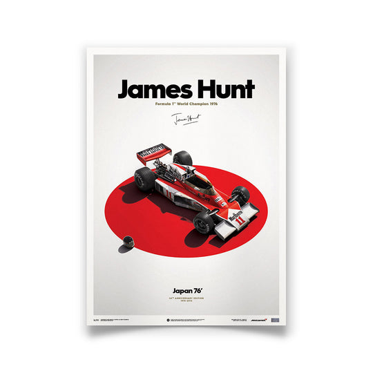 McLaren M23 James Hunt 1976 F1 World Championship Winner - Japanese GP Print